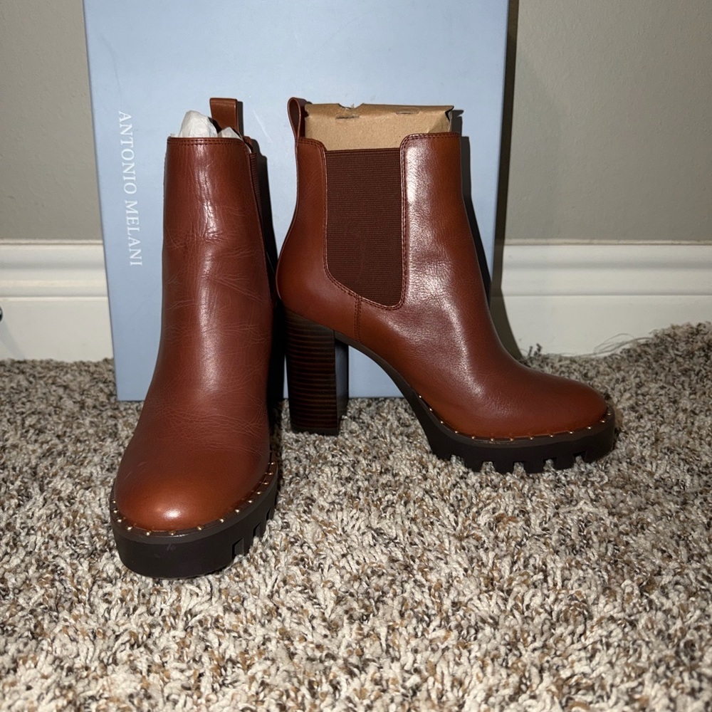 ANTONIO MELANI Chestnut Heeled Boots